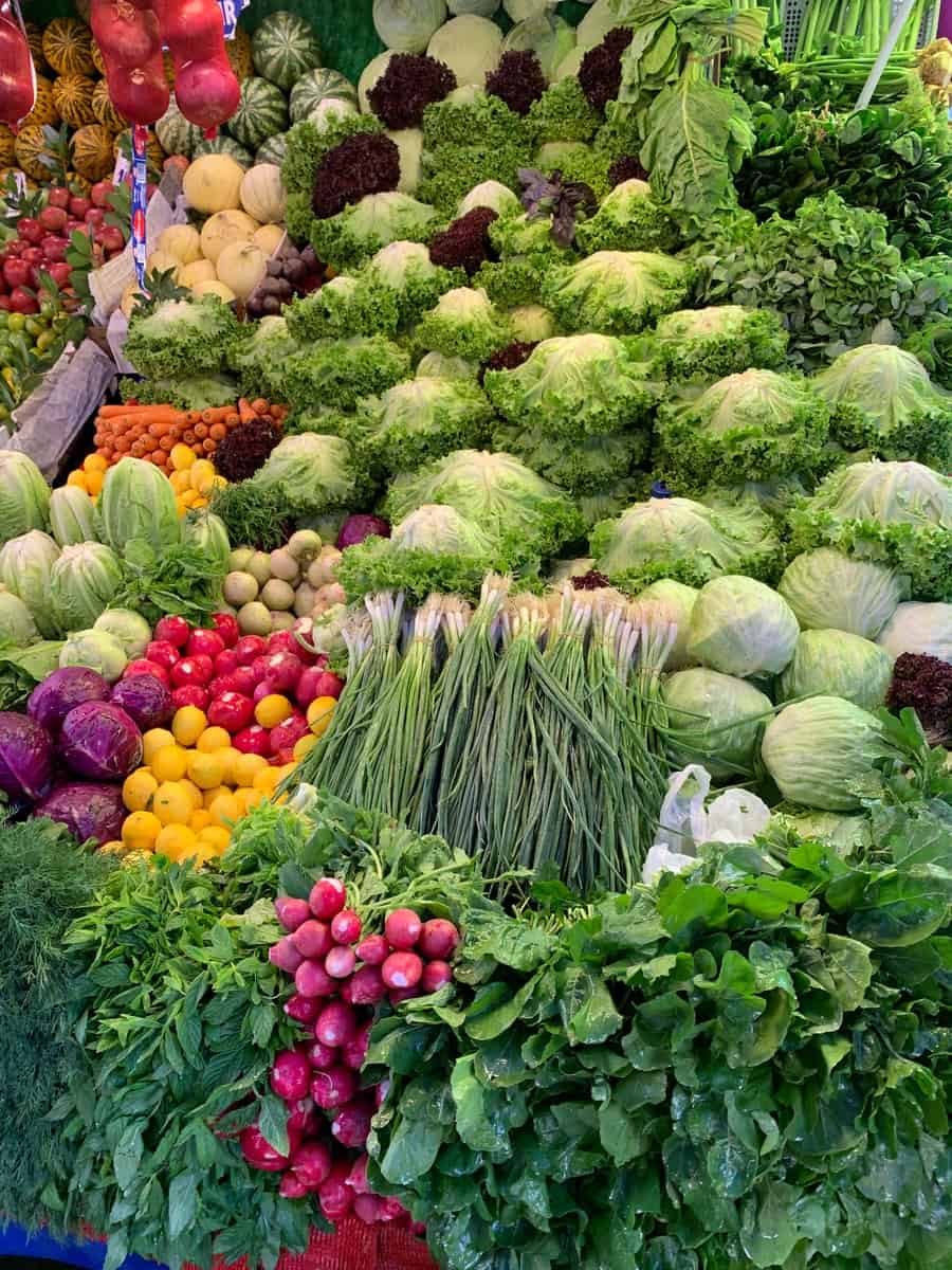 green and yellow vegetables and fruits