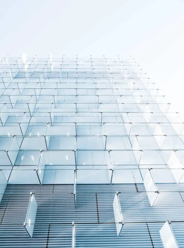 close up photo of clear cubicles against white background