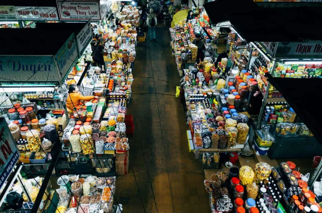 people walking on market during daytime