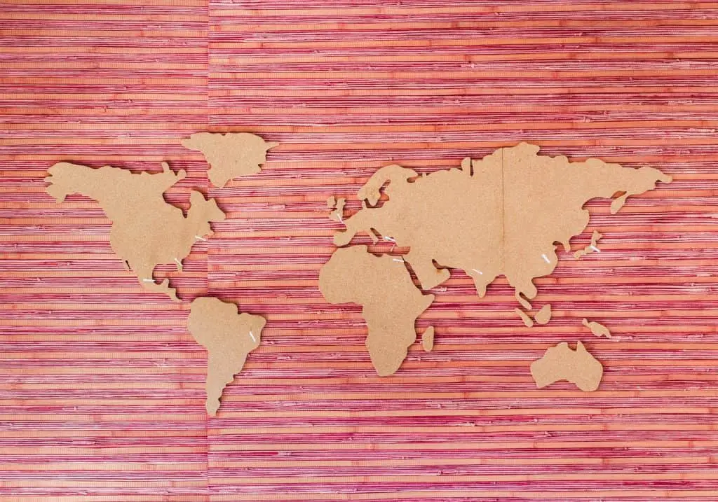 world map wall decor