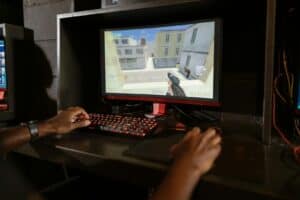 Person Playing Counter-Strike