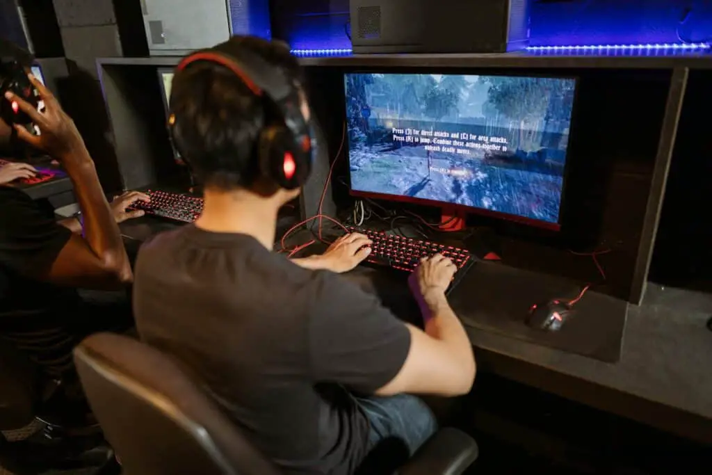 Man Playing Computer Game