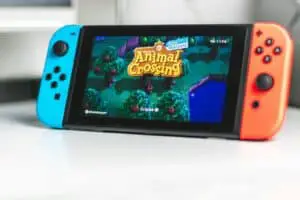 blue nintendo switch game console