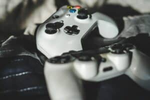 two white controllers